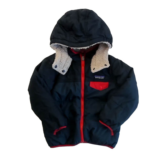 Patagonia Boys Navy | Beige Jacket Size: 4T Navy | Beige