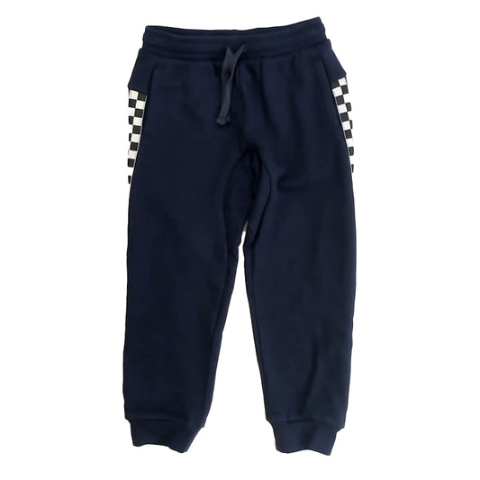 Tea Collection Boys Navy | Black Check Casual Pants Size: 5T Navy | Black Check