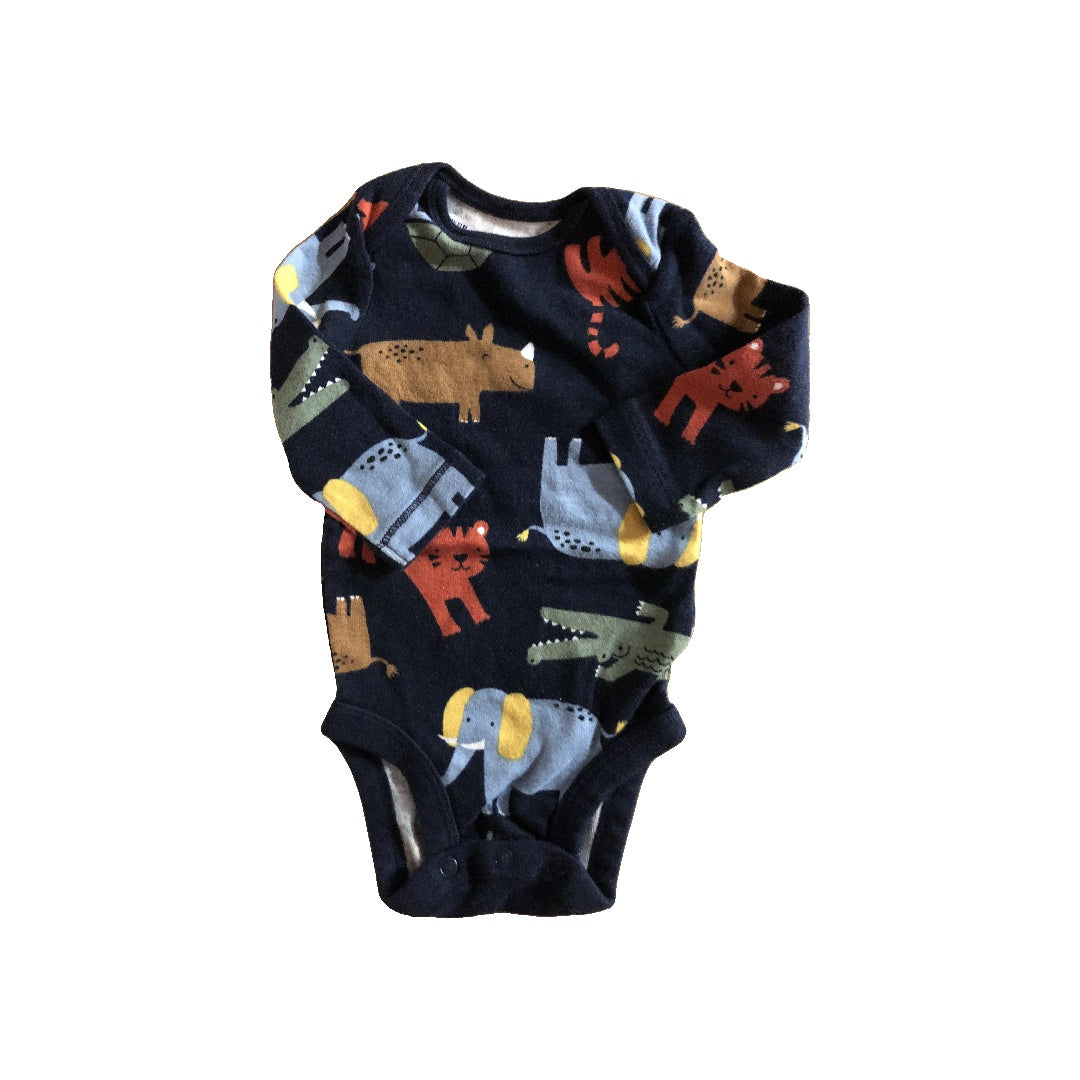 Carters Boys Navy Blue | animals Onesie Size: 3 months Navy Blue | animals