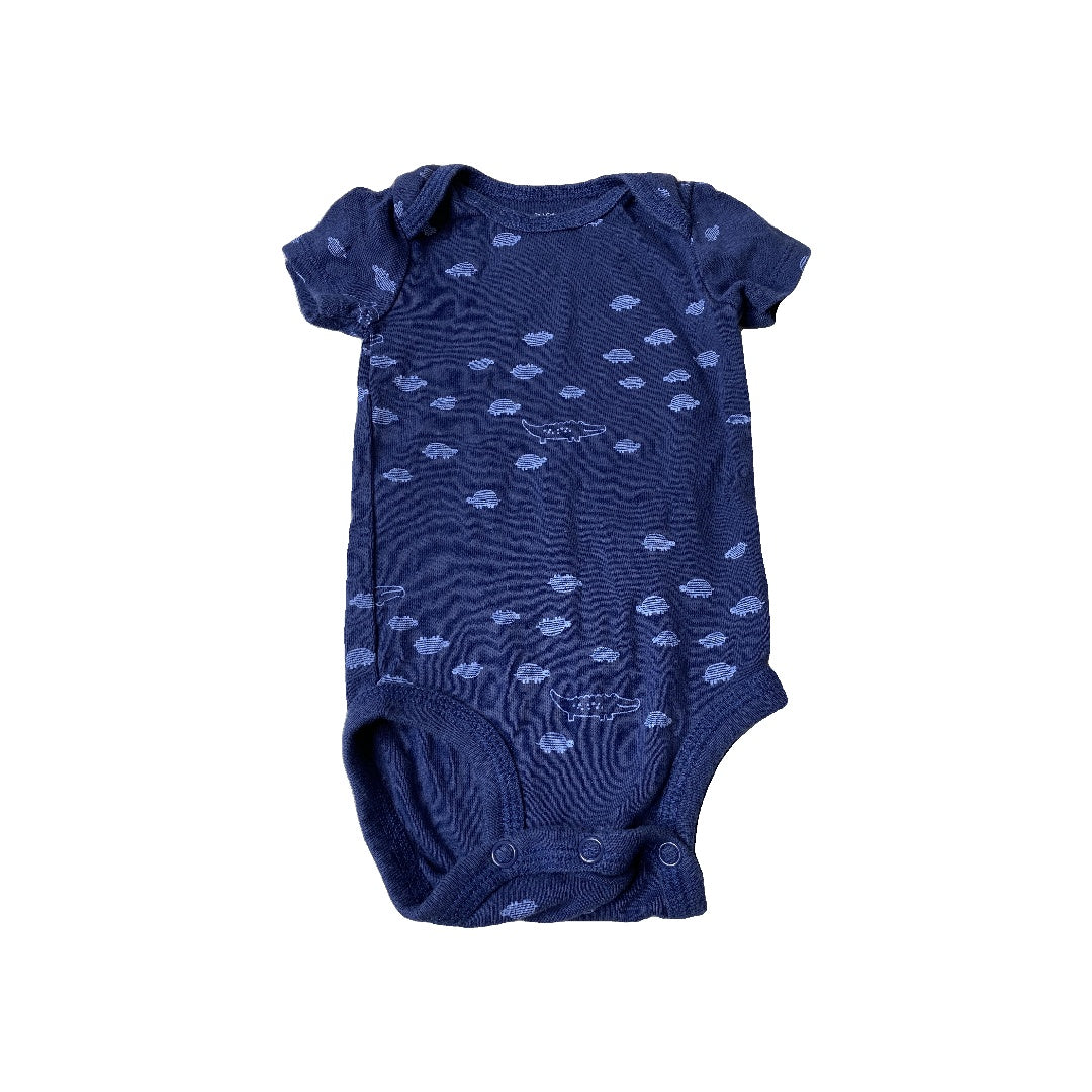 Just Born Boys Navy Blue | animals Onesie Size: 3 months Navy Blue | animals