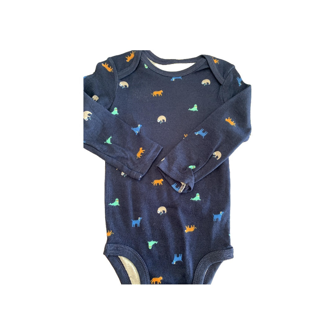 Carters Boys Navy Blue | animals Onesie Size: 18 months Navy Blue | animals