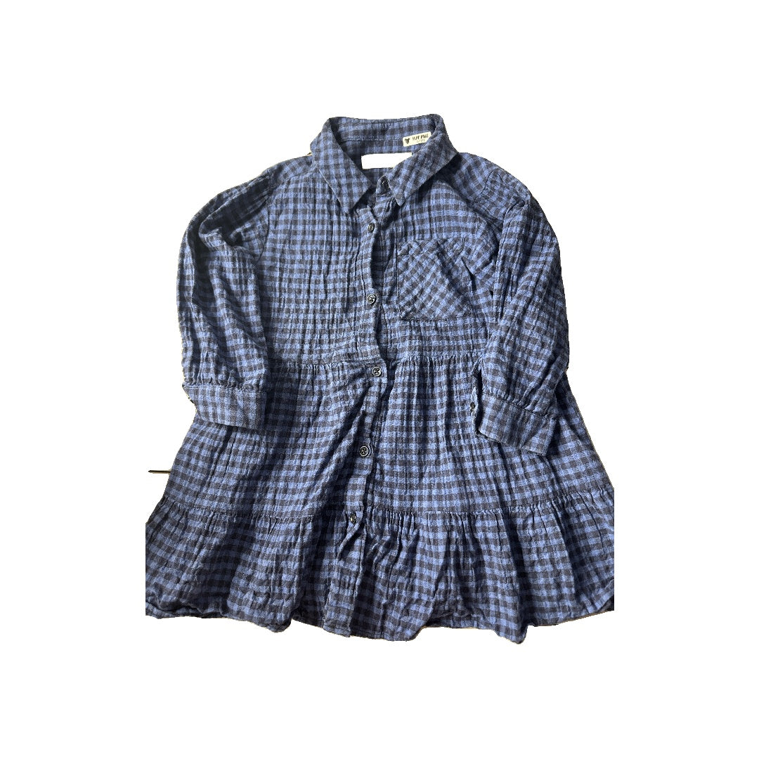 Zara Girls Navy Blue | Black Dress Size: 3-4 Years Navy Blue | Black