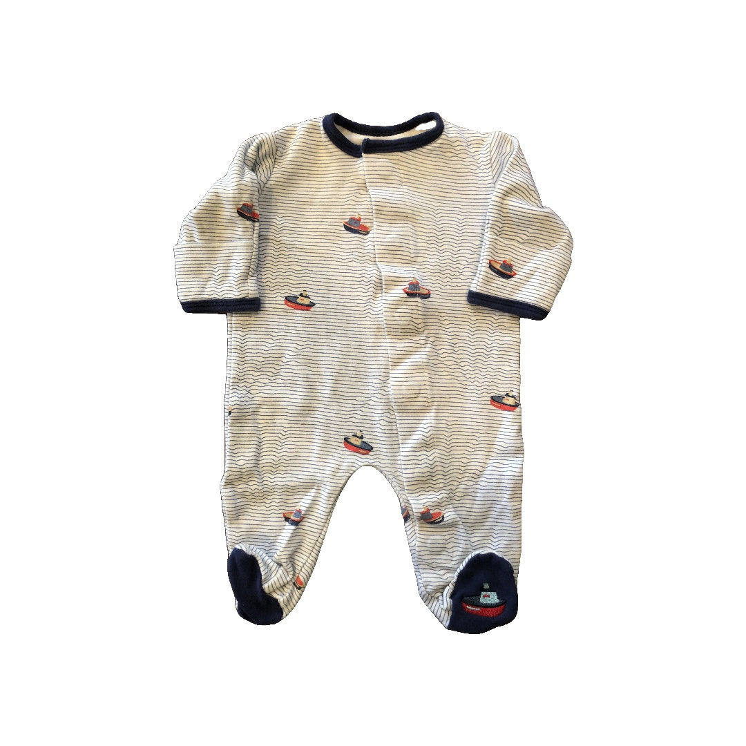 Magnetic Me Unisex Navy Blue | Boats Pajamas Size: Newborn Navy Blue | Boats