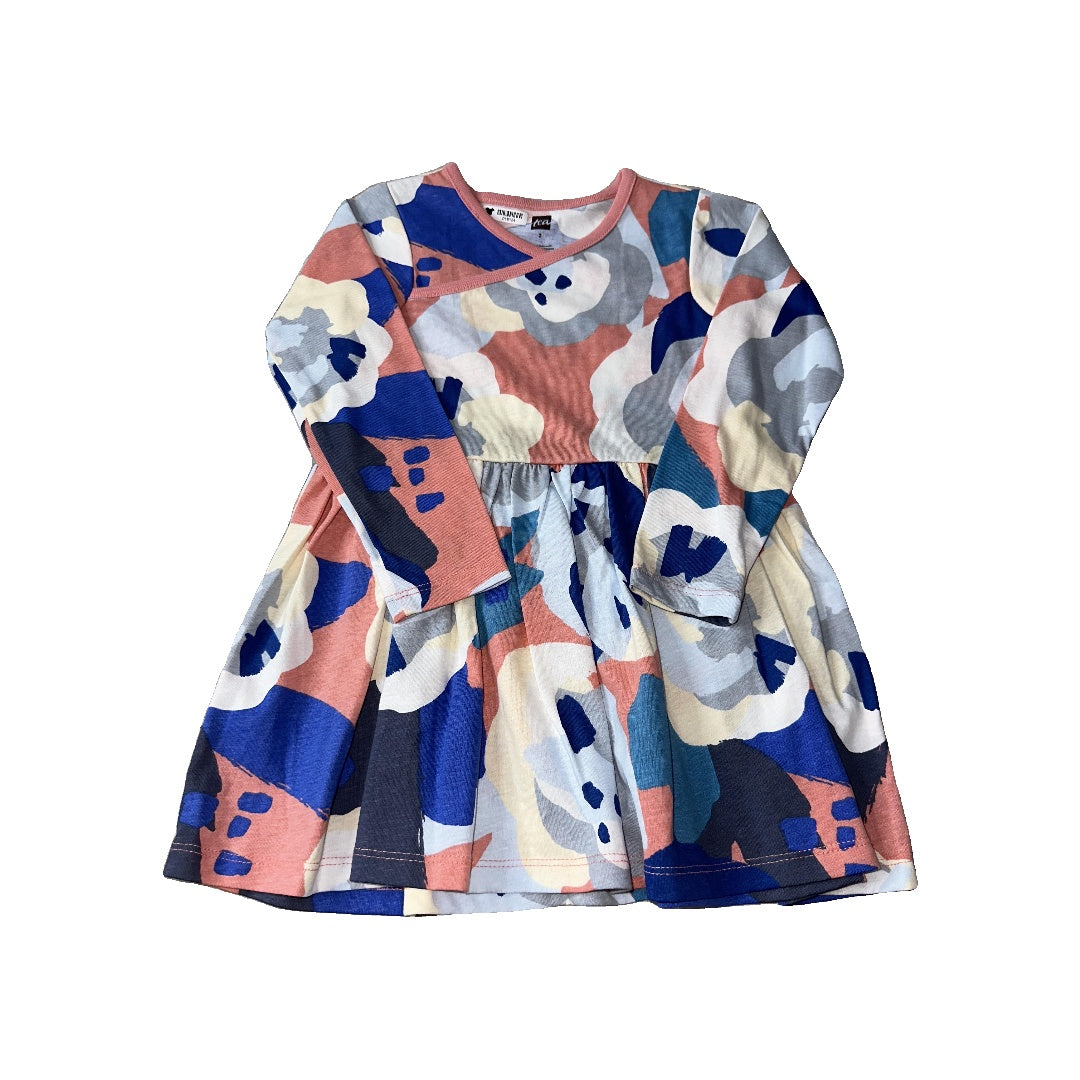 Tea Girls Navy Blue | Coral Dress Size: 2T Navy Blue | Coral
