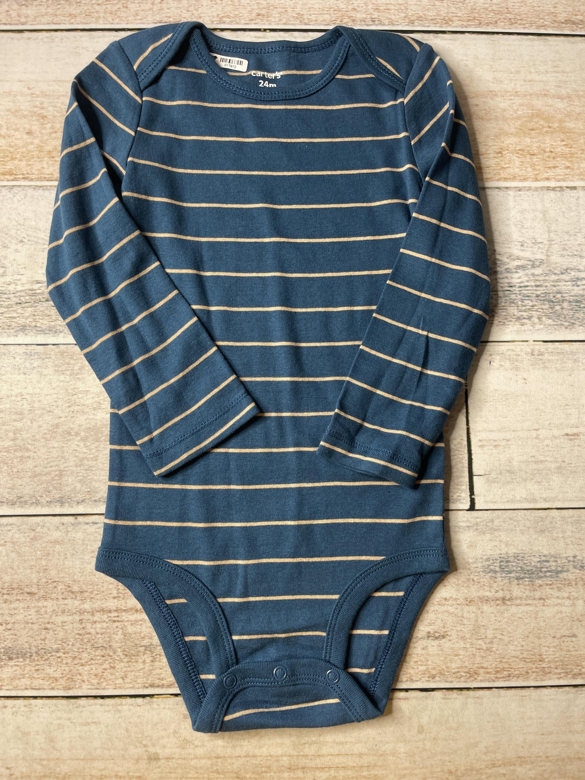 Carters Boys Navy Blue | cream Onesie Size: 24 months Navy Blue | cream