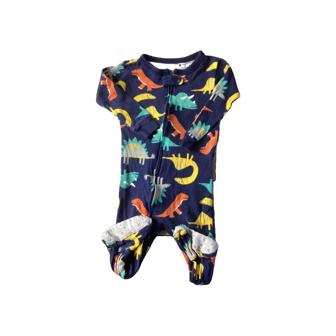 Carters Unisex Navy Blue | dinosaur feet | orange | Red | Yellow Button Down Short Sleeve Size: 12 months Navy Blue | dinosaur feet | orange | Red | Yellow