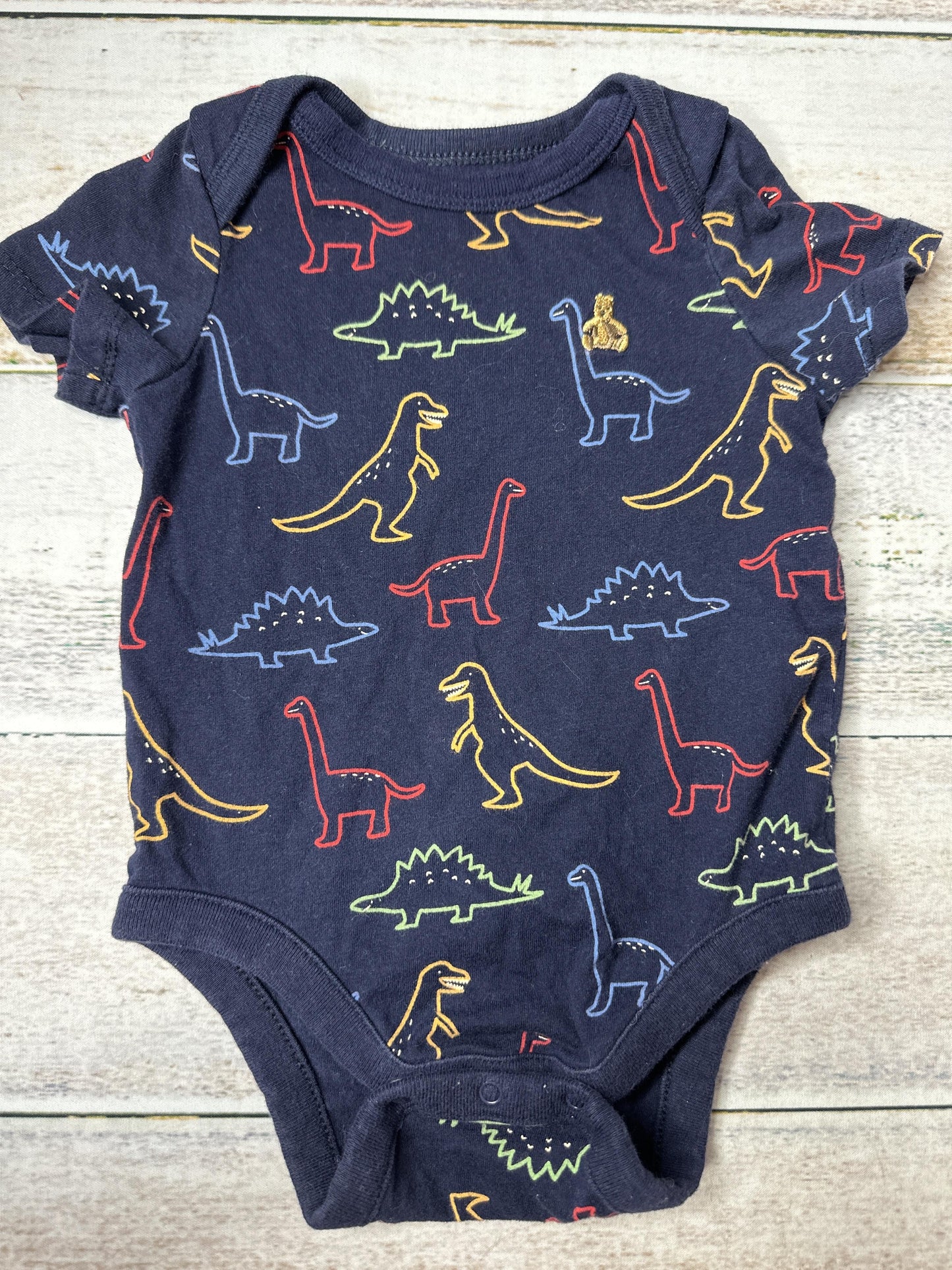 Gap Unisex Navy Blue | Dinosaur Onesie Size: 6-12 months Navy Blue | Dinosaur