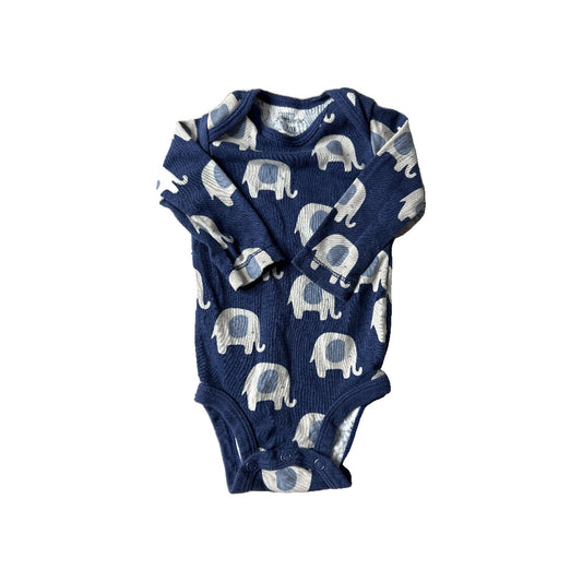 Carters Unisex Navy Blue | Elephant Onesie Size: 0-3 months Navy Blue | Elephant