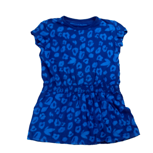 Rockets Of Awesome Girls Navy | Blue Flower Print Dress Size: 6 Years Navy | Blue Flower Print