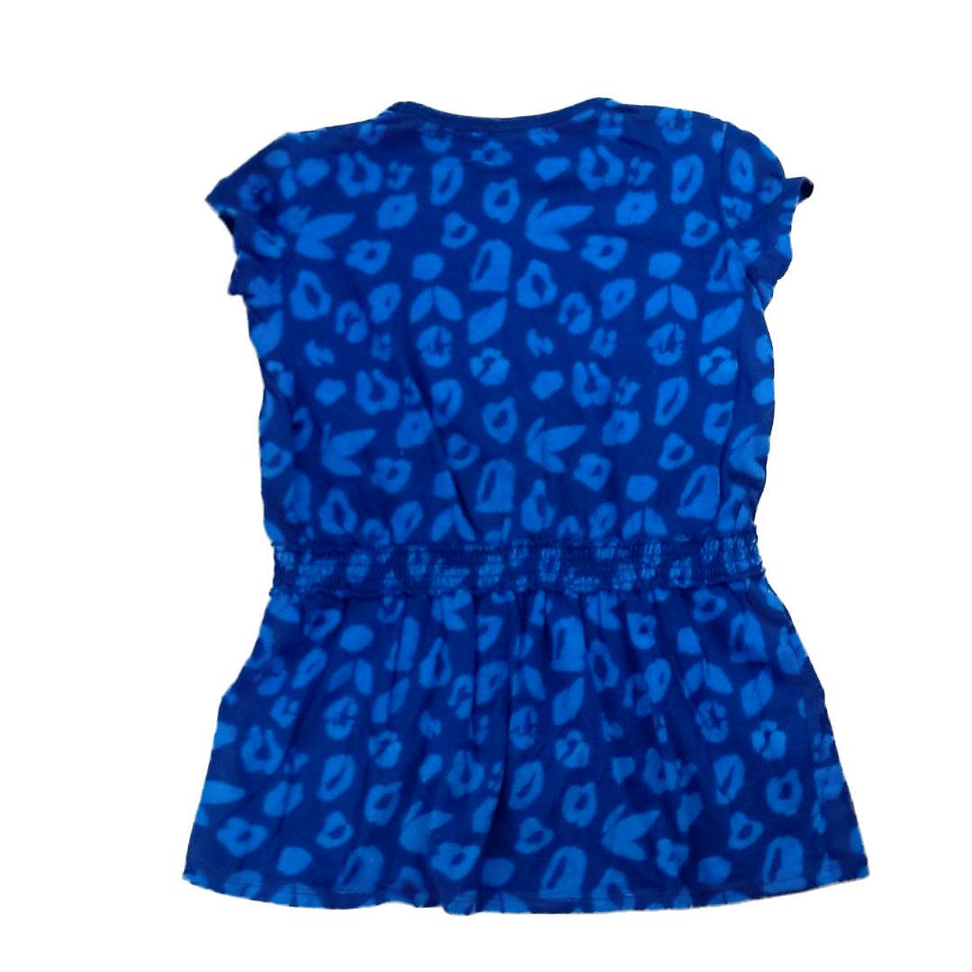 Rockets Of Awesome Girls Navy | Blue Flower Print Dress Size: 6 Years Navy | Blue Flower Print