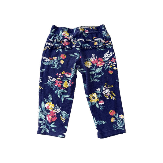 Carters Girls Navy Blue | Flowers Pants Size: 18 months Navy Blue | Flowers