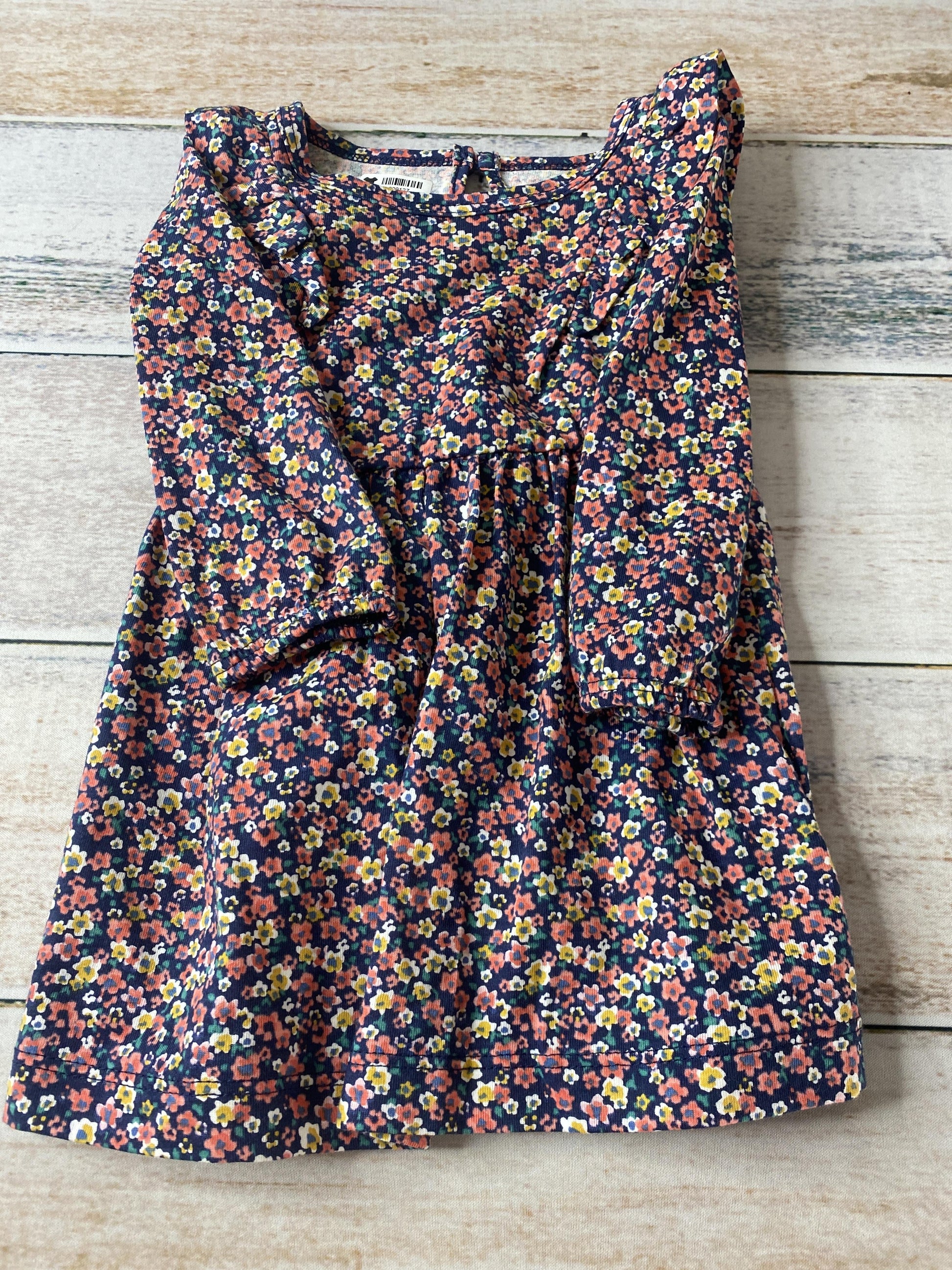 Carters Girls Navy Blue | Flowers Dress Size: 9 months Navy Blue | Flowers