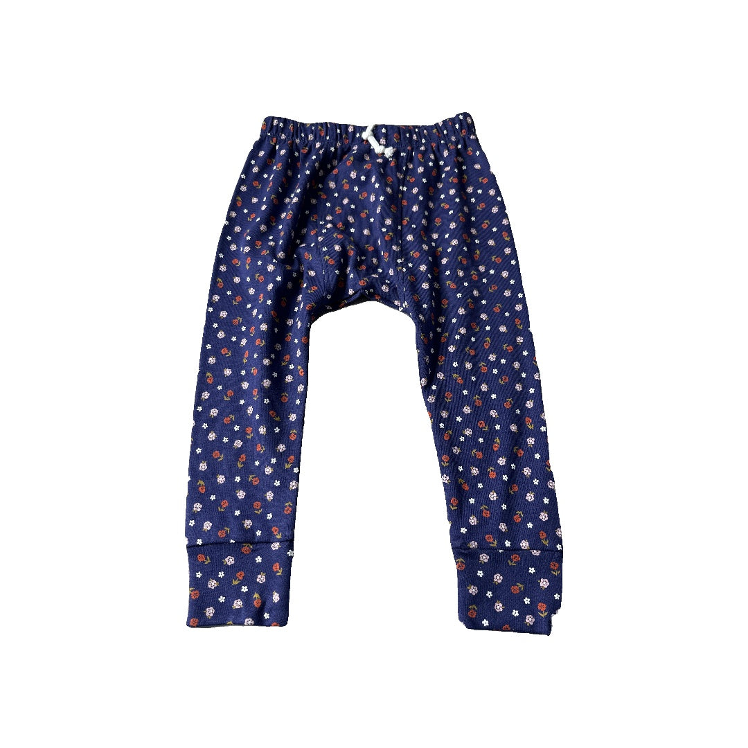 Honest co Girls Navy Blue | Flowers Pants Size: 2T Navy Blue | Flowers