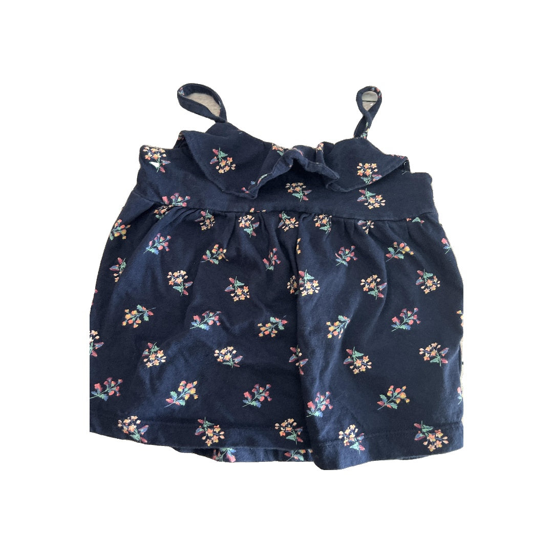 Gap Girls Navy Blue | Flowers Tank Top Size: 4T Navy Blue | Flowers