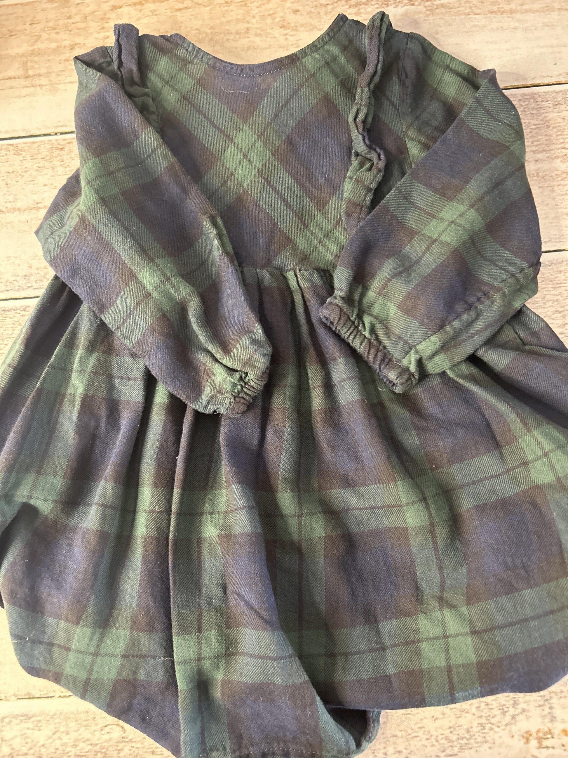 Girls Navy Blue | Forest Green Dress Size: 12-18 months Navy Blue | Forest Green