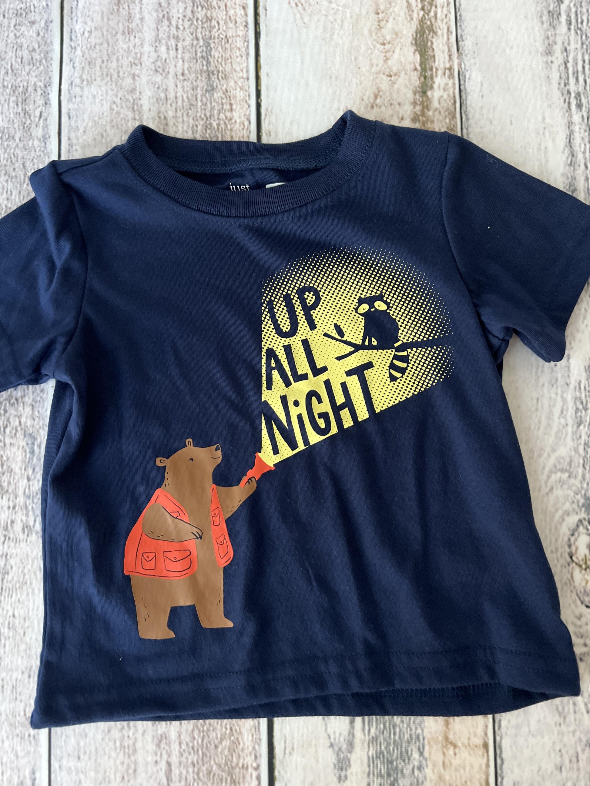 Just Born Boys Navy Blue | Graphic T-Shirt Size: 18 months Navy Blue | Graphic
