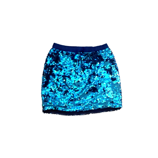 Rockets Of Awesome Girls Navy | Blue Green Sequins Skirt Size: 10 - 12 Years Navy | Blue Green Sequins