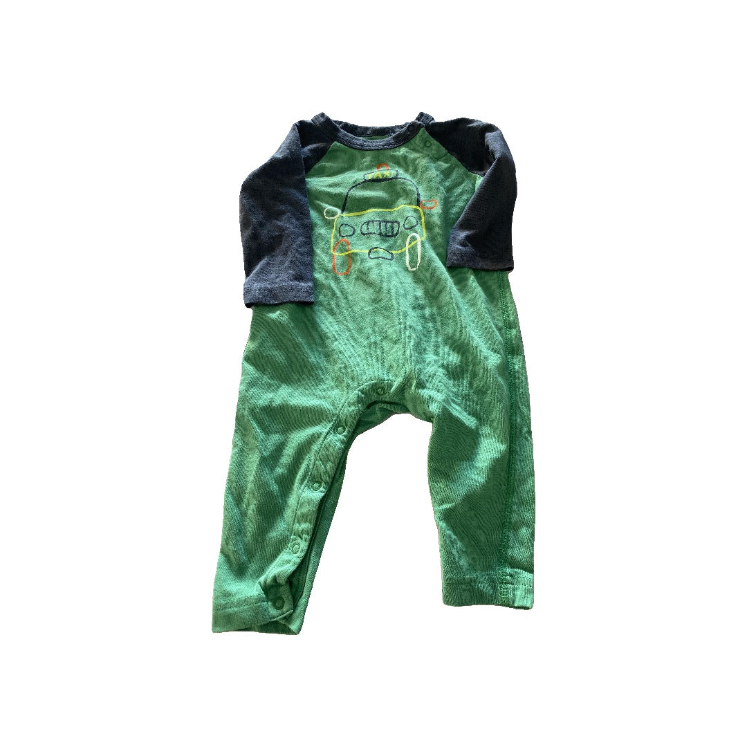 Tea Boys Navy Blue | green Long Sleeve Outfit Size: 6-9 months Navy Blue | green