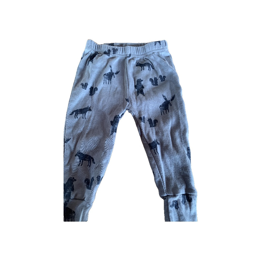 Oliver & Rain Boys Navy Blue | Grey | animals Pajamas Size: 18 months Navy Blue | Grey | animals