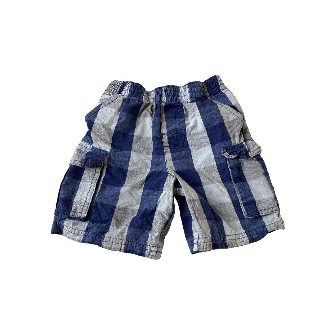 Garanimals Boys Navy Blue | Grey | Check Shorts Size: 3T Navy Blue | Grey | Check