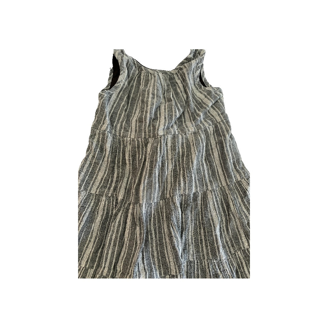 Girls Navy Blue | Grey | Stripe Dress Size: 4T Navy Blue | Grey | Stripe
