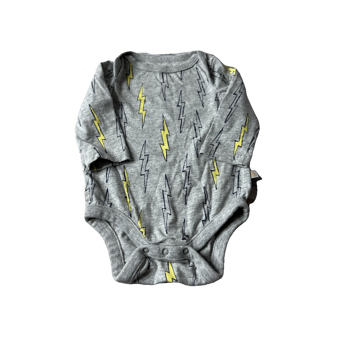 Gap Unisex Navy Blue | Grey | Yellow Onesie Size: 0-3 months Navy Blue | Grey | Yellow