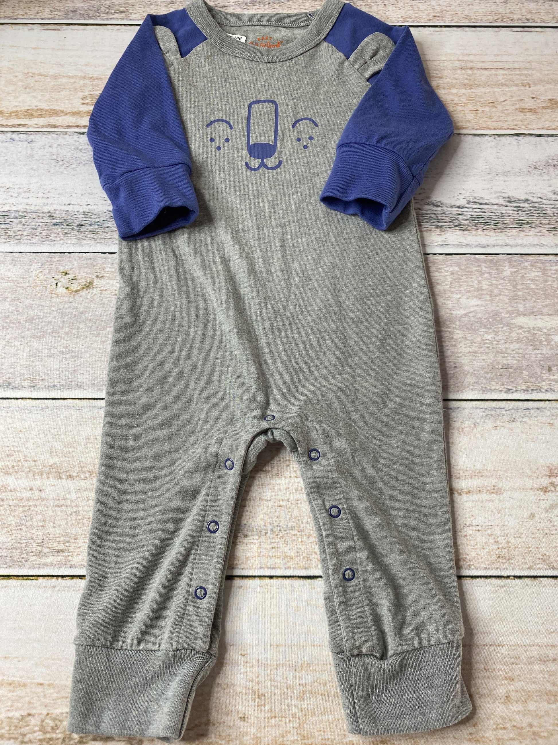 Cat & Jack Boys Navy Blue | Grey Long Sleeve Outfit Size: 6-9 months Navy Blue | Grey