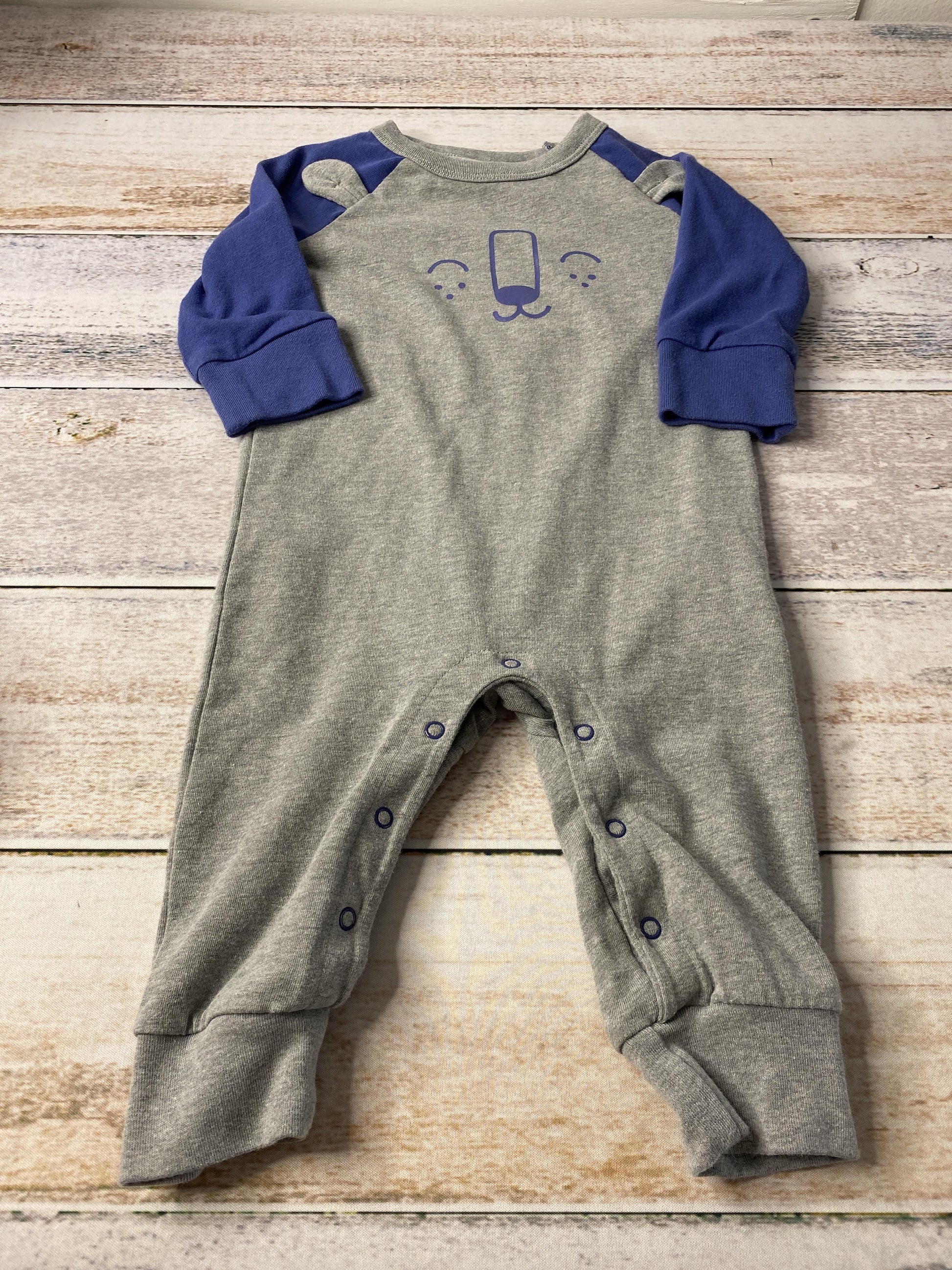 Cat & Jack Boys Navy Blue | Grey Long Sleeve Outfit Size: 6-9 months Navy Blue | Grey