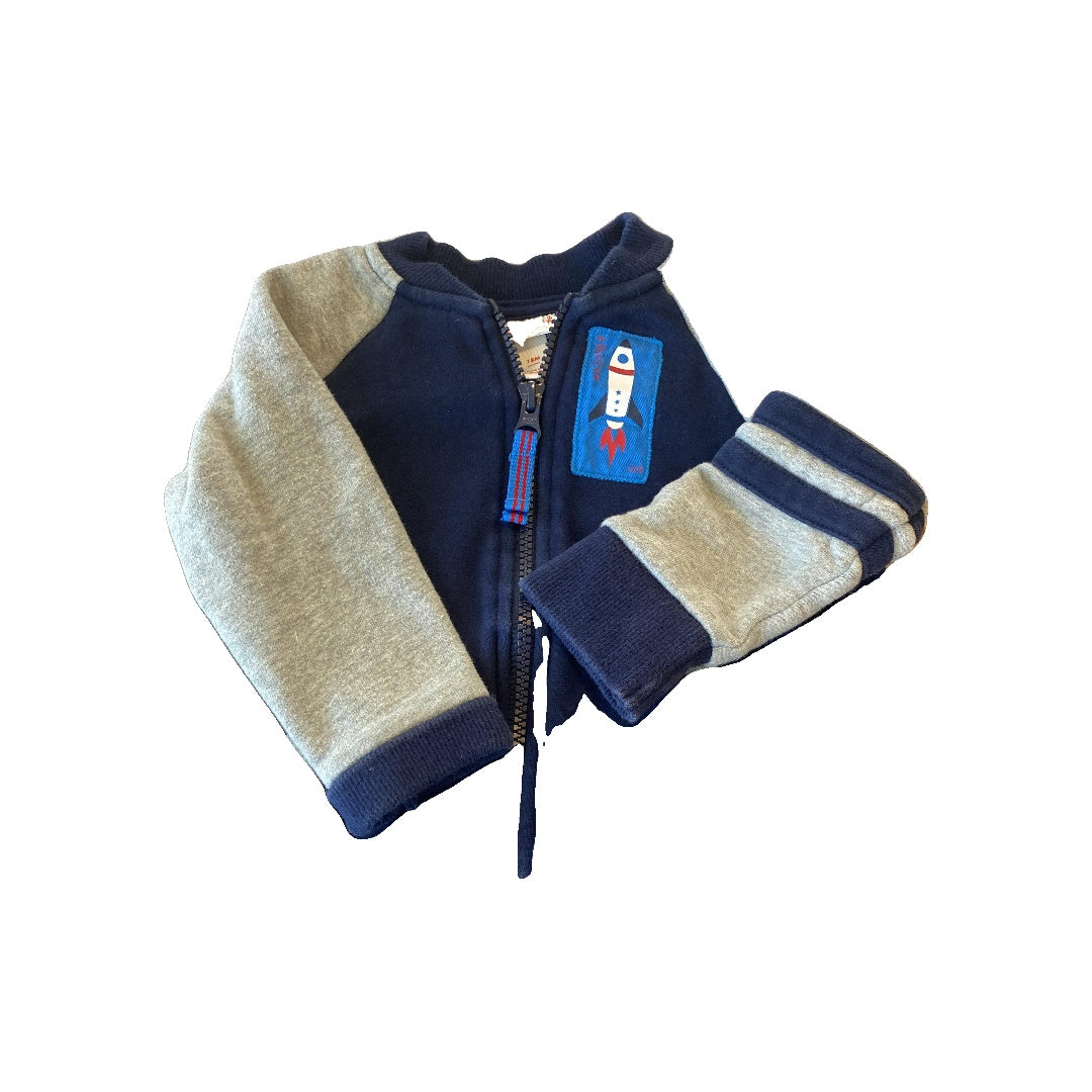 Cat & Jack Boys Navy Blue | Grey Sweater Size: 18 months Navy Blue | Grey