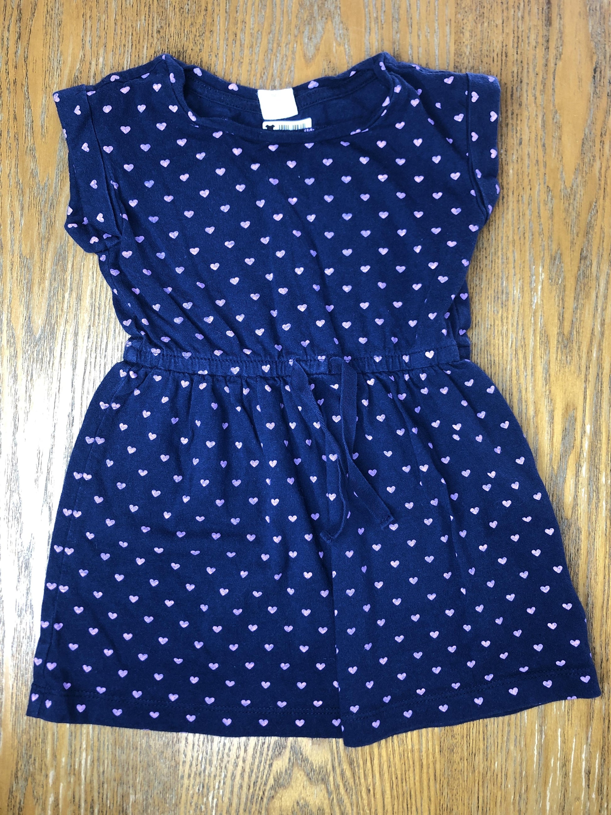 Gap Girls Navy Blue | Hearts | pink Dress Size: 2T Navy Blue | Hearts | pink