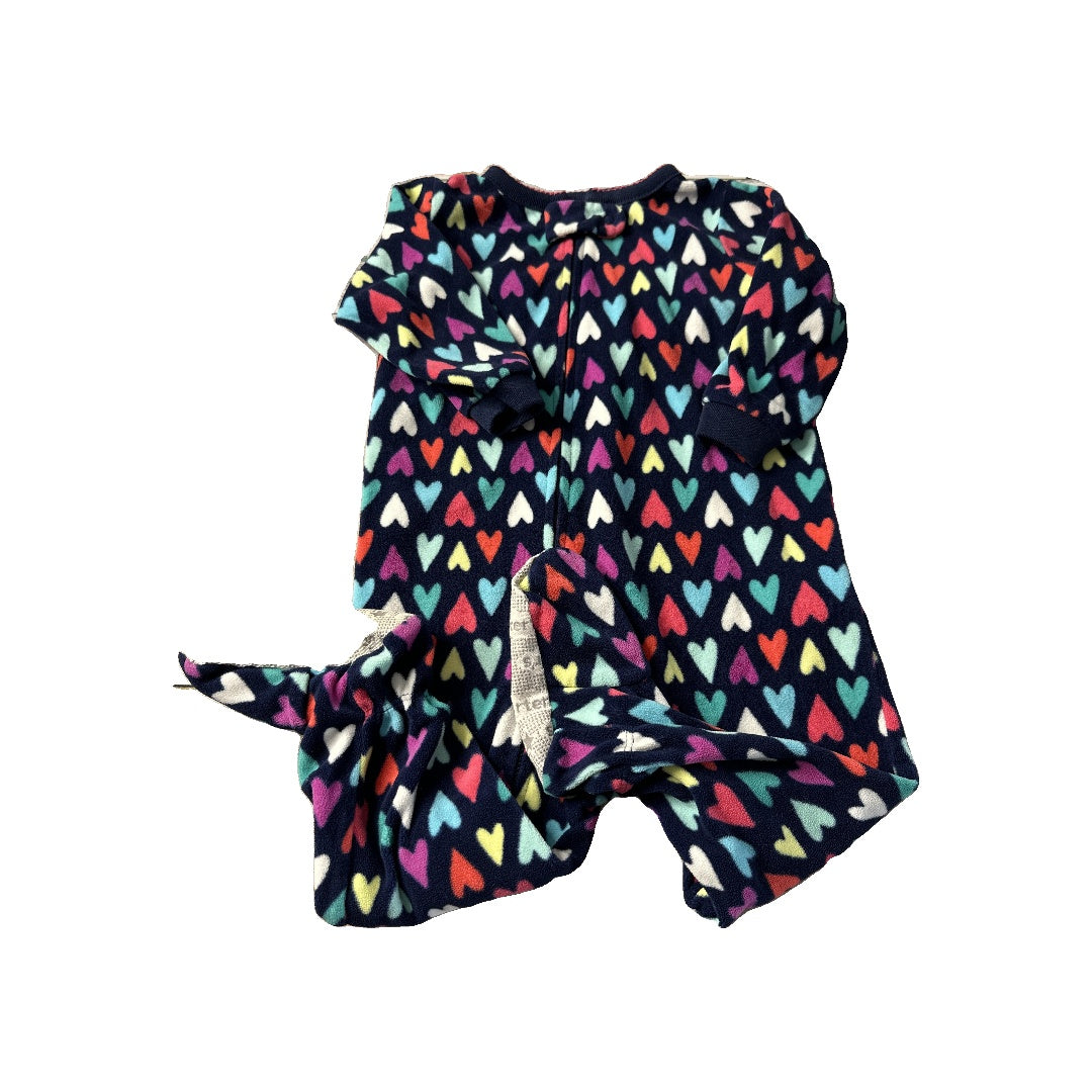 Carters Girls Navy Blue | Hearts Pajamas Size: 12 months Navy Blue | Hearts