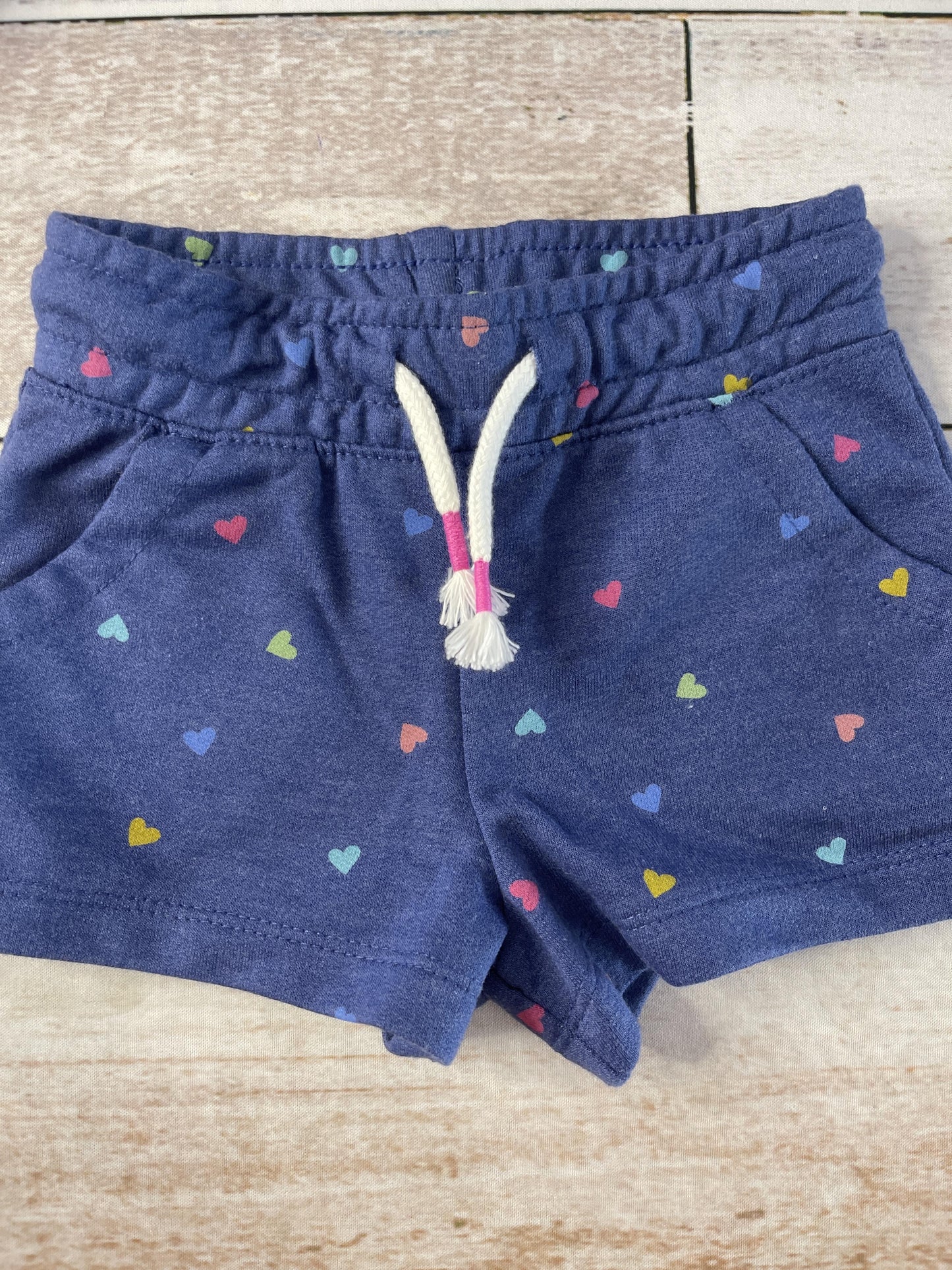 Cat & Jack Girls Navy Blue | Hearts Shorts Size: 2T Navy Blue | Hearts