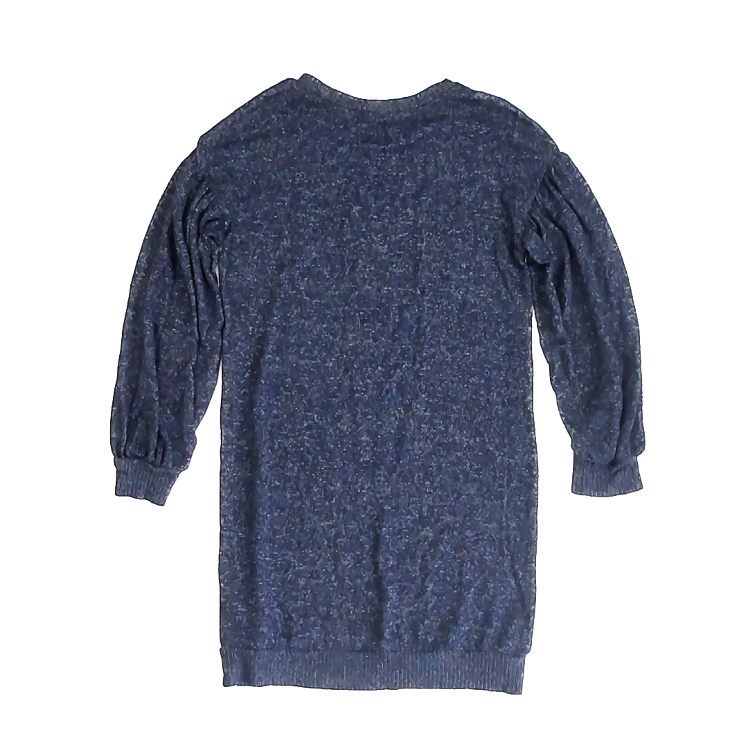 Gap Girls Navy Blue Heather | Rhinestones Sweater Dress Size: M (8) Navy Blue Heather | Rhinestones