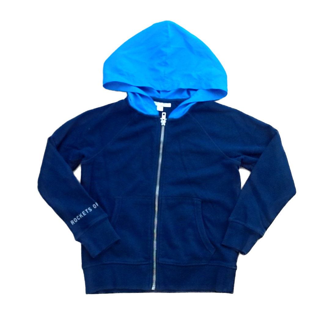 Rockets Of Awesome Boys Navy | Blue Hood Zip-Up Sweater Size: 6 Years Navy | Blue Hood Zip-Up