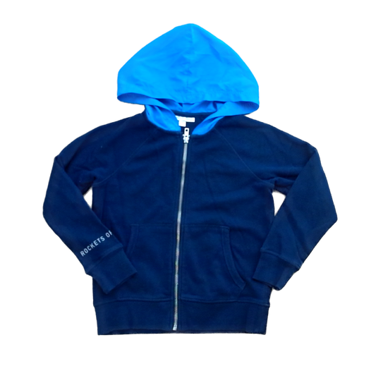 Rockets Of Awesome Boys Navy | Blue Hood Zip-Up Sweater Size: 6 Years Navy | Blue Hood Zip-Up