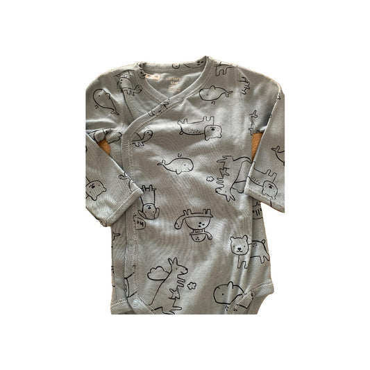 Carters Boys Navy Blue | Light Blue | animals Onesie Size: 9-12 Months Navy Blue | Light Blue | animals