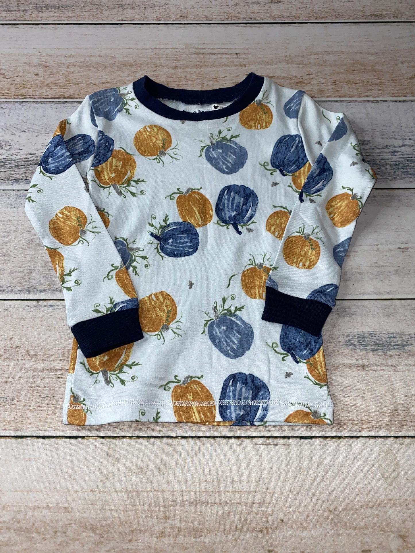 Burt's Bees Unisex Navy Blue | Light Blue | orange Pajamas Size: 2T Navy Blue | Light Blue | orange