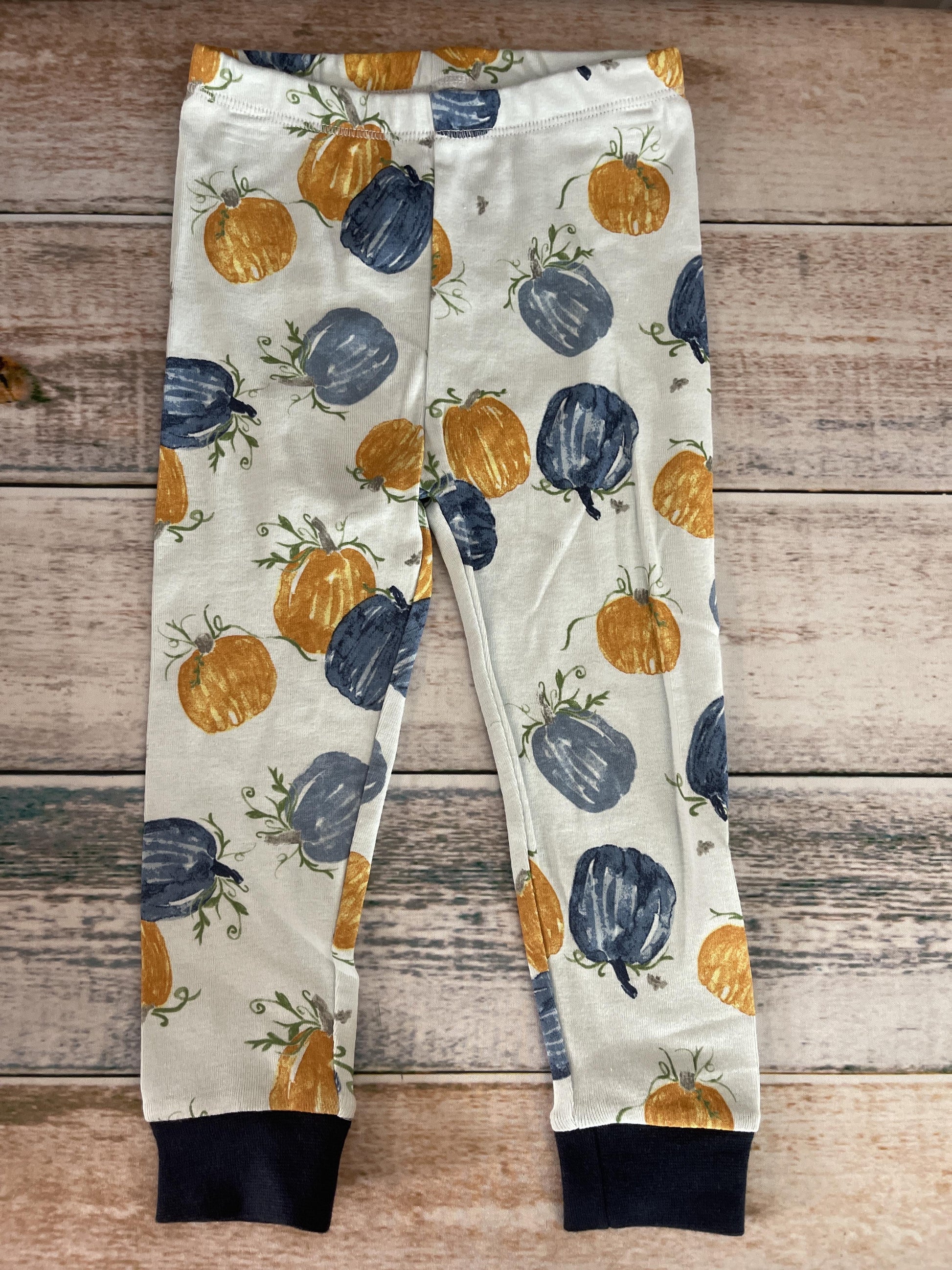 Burt's Bees Unisex Navy Blue | Light Blue | orange Pajamas Size: 2 years Navy Blue | Light Blue | orange