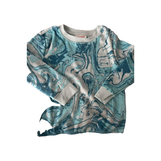 Cat & Jack Unisex Navy Blue | Light Blue | Pattern Sweatshirt Size: 3T Navy Blue | Light Blue | Pattern