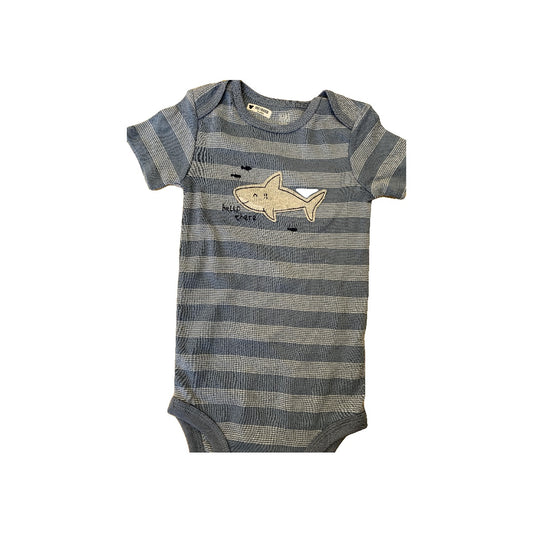 Carters Boys Navy Blue | Light Blue | Stripe | Sharks Onesie Size: 18 months Navy Blue | Light Blue | Stripe | Sharks