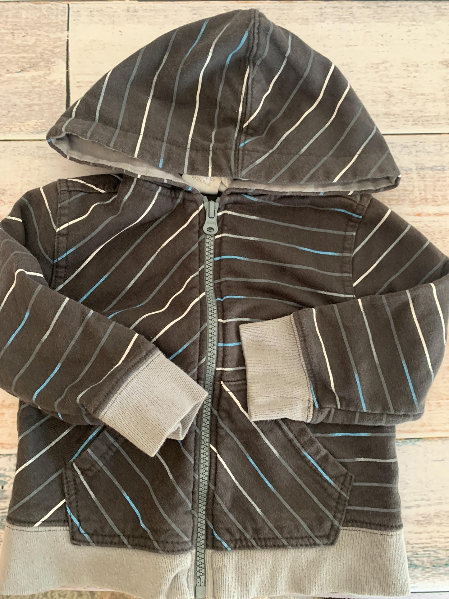 KoalaKids Boys Navy Blue | Light Blue | Stripe Jacket Size: 12-18 months Navy Blue | Light Blue | Stripe
