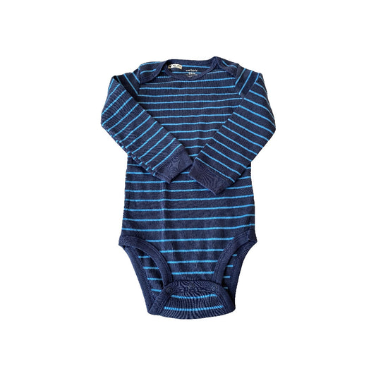 Carters Boys Navy Blue | Light Blue | Stripe Onesie Size: 24 months Navy Blue | Light Blue | Stripe