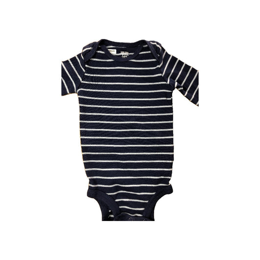 Carters Unisex Navy Blue | Light Blue | Striped Onesie Size: 9 months Navy Blue | Light Blue | Striped