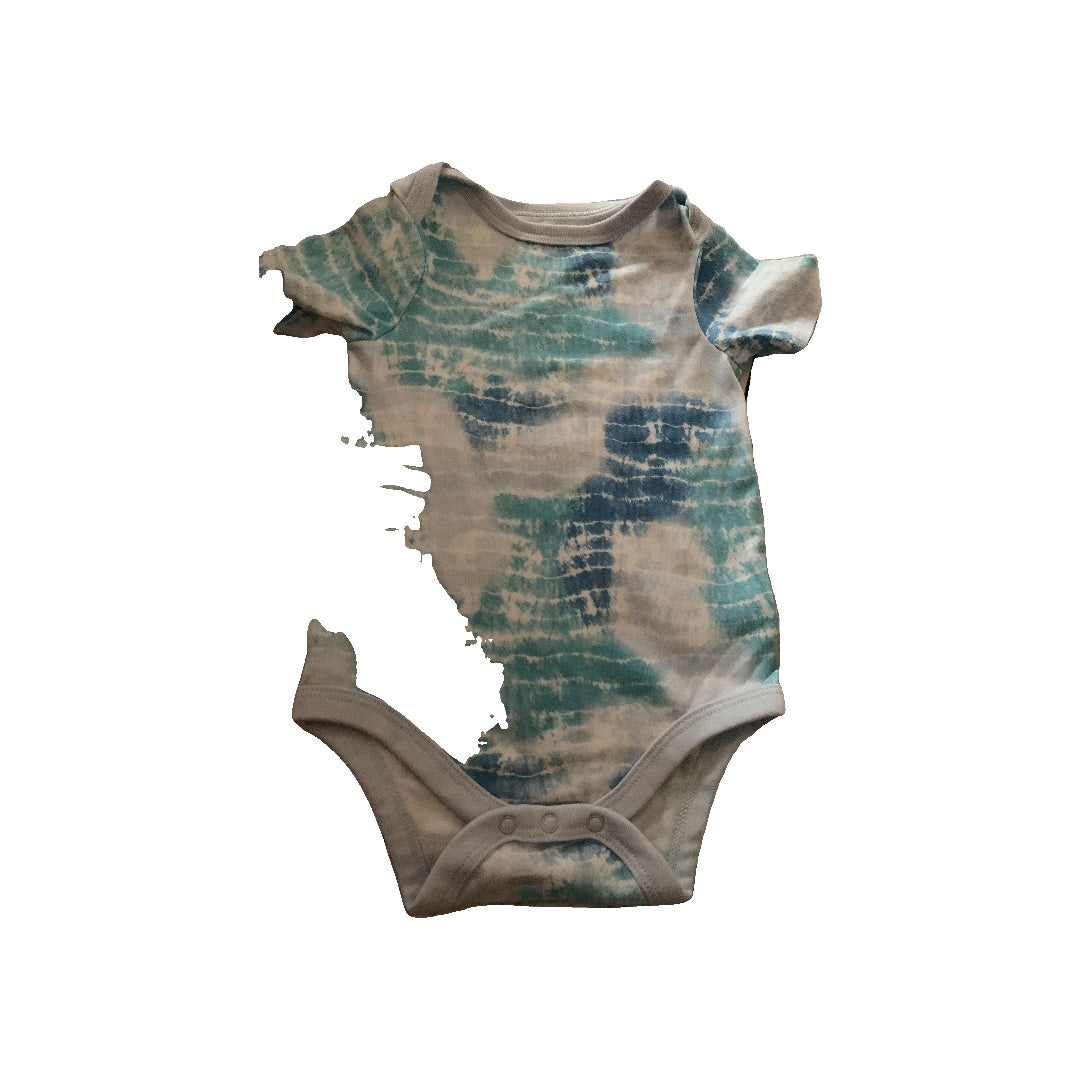 Cat & Jack Boys Navy Blue | Light Blue | Turquoise | Tie Dye Onesie Size: 12M Navy Blue | Light Blue | Turquoise | Tie Dye