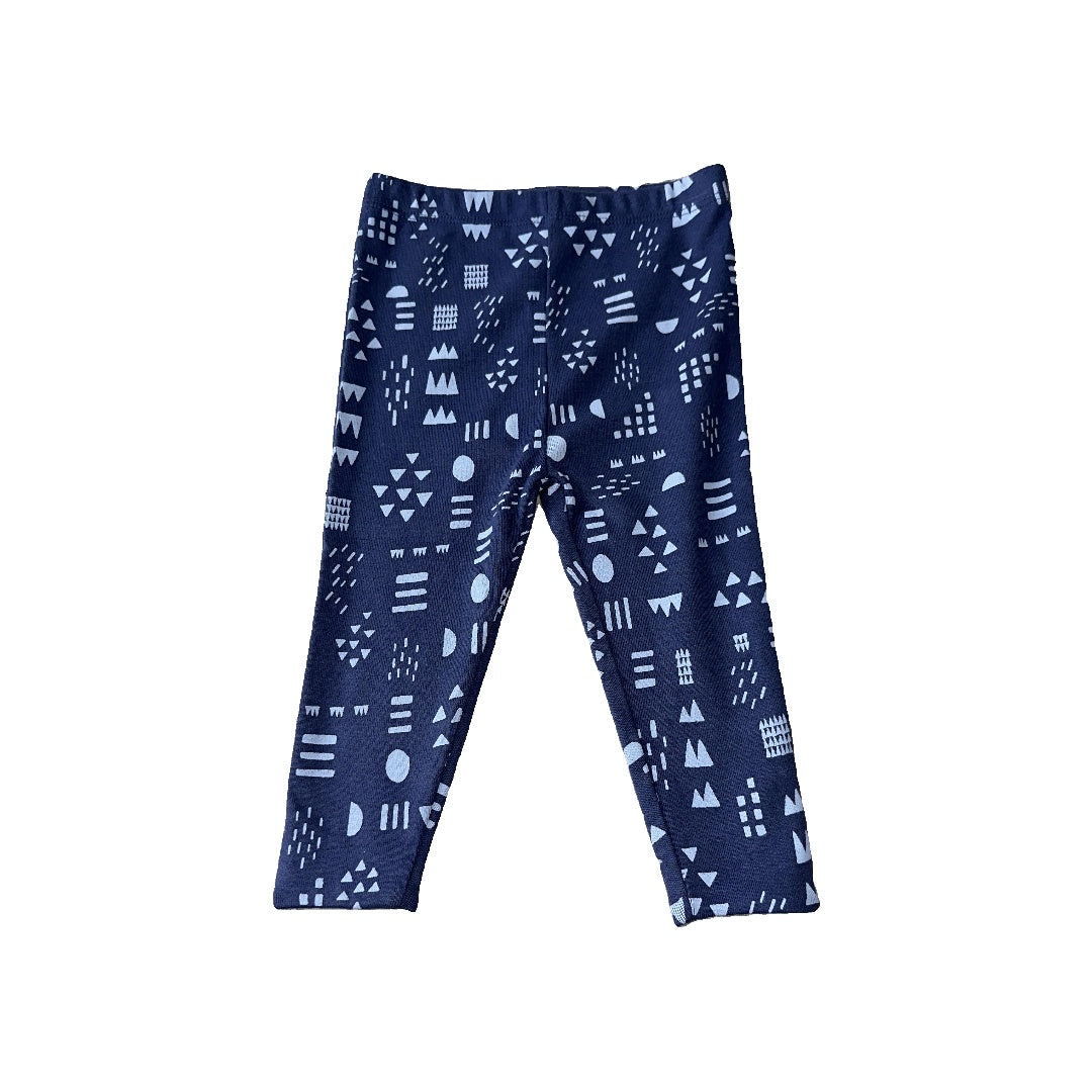 Honest Co Unisex Navy Blue | Light Blue Pajamas Size: 18 months Navy Blue | Light Blue