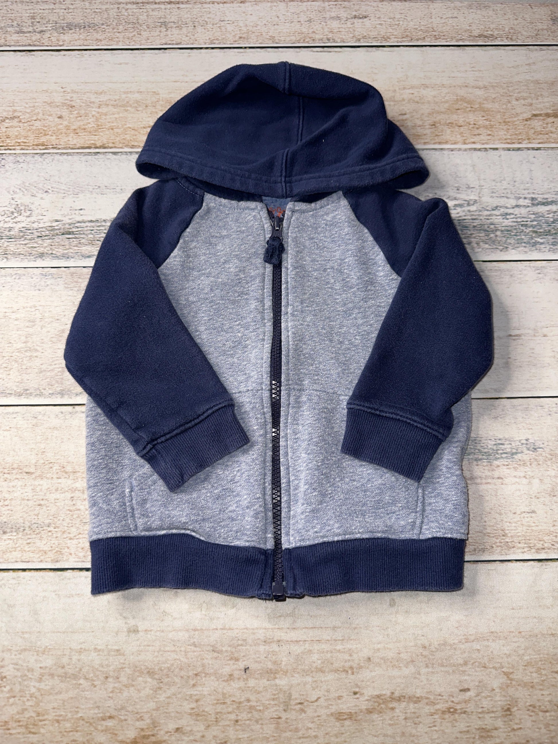 Cat & Jack Boys Navy Blue | Light Blue Hoodie Size: 18 months Navy Blue | Light Blue