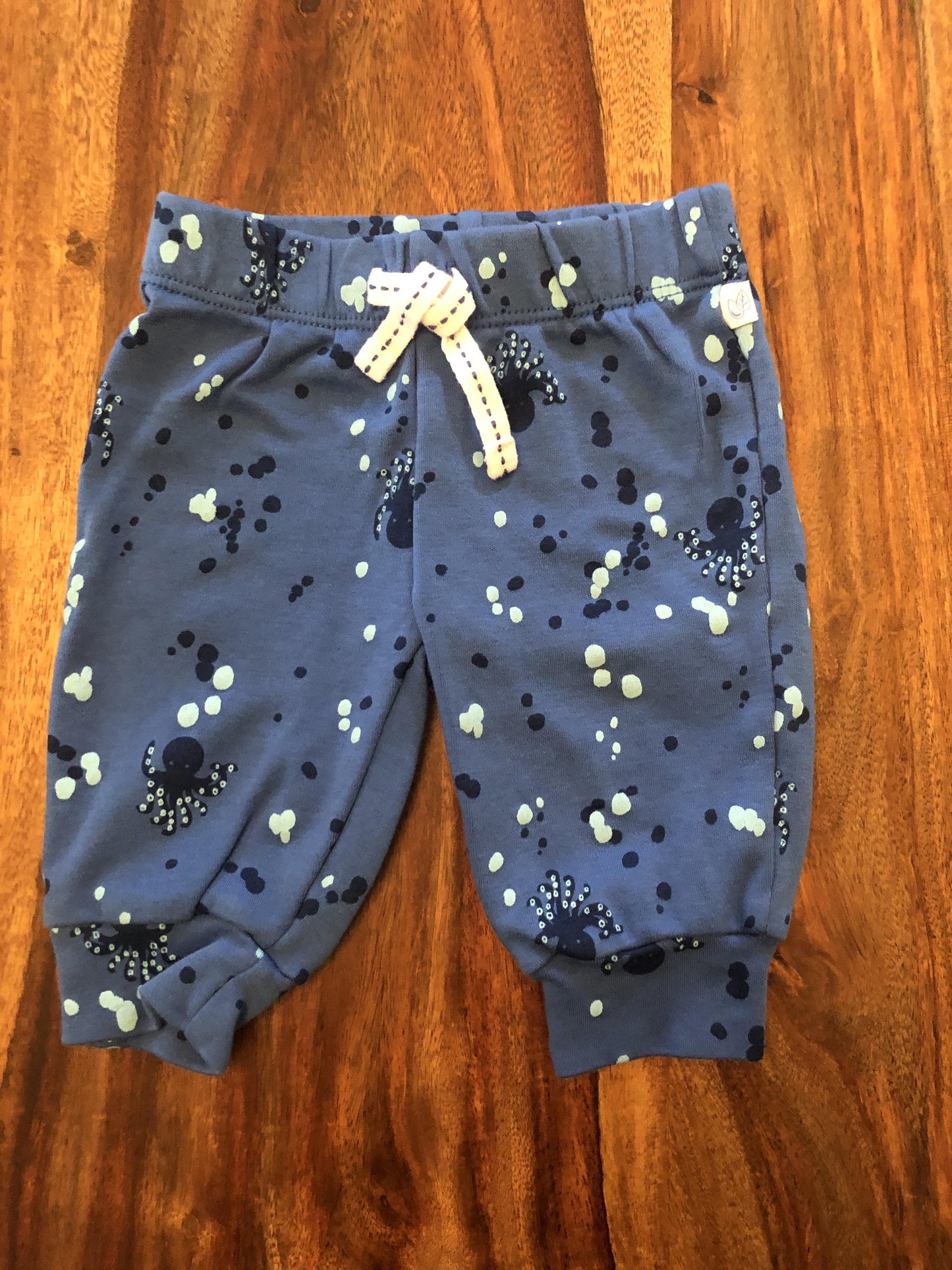 Oliver & Rain Boys Navy Blue | Light Blue Pants Size: 3 months Navy Blue | Light Blue