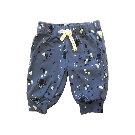 Oliver & Rain Boys Navy Blue | Light Blue Pants Size: 3 months Navy Blue | Light Blue