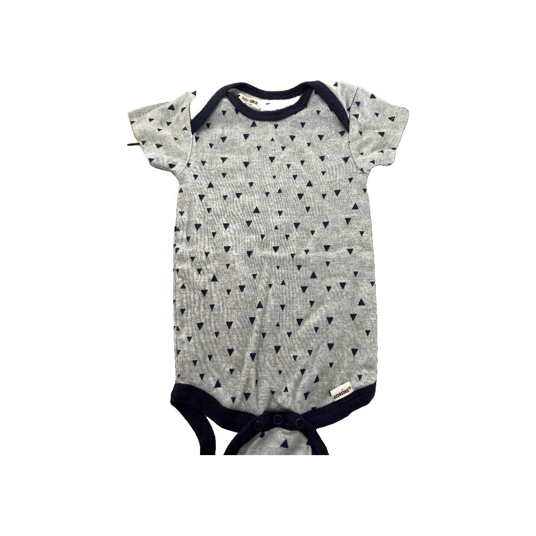 Gerber Childrenswear Boys Navy Blue | Light Blue Onesie Size: 3-6 months Navy Blue | Light Blue