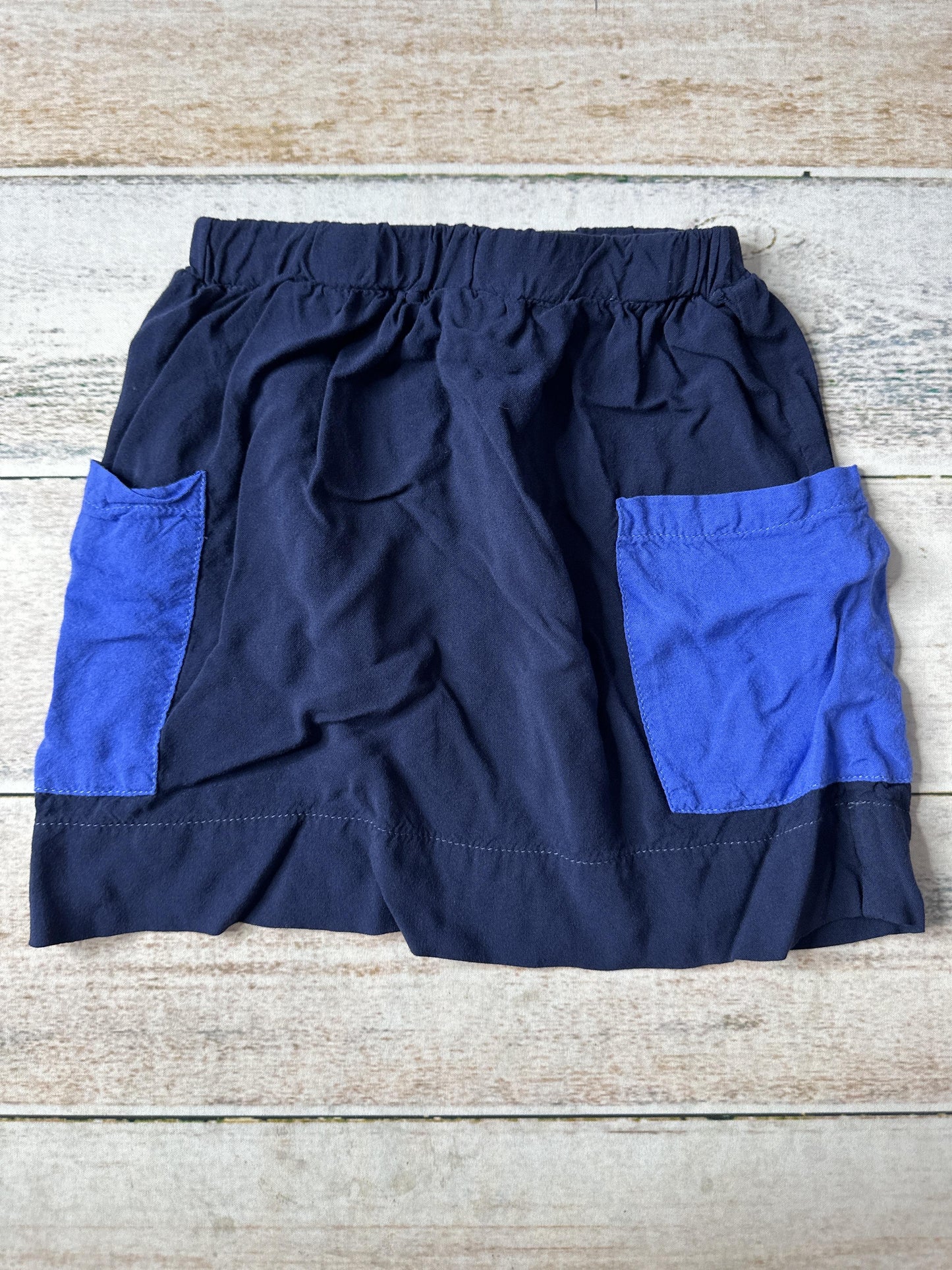 Peas and Queues Girls Navy Blue | Light Blue Skirt Size: 3T Navy Blue | Light Blue